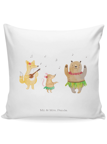 Mr. & Mrs. Panda Deko Kissen Waldtiere Aloha ohne Spruch in Weiß