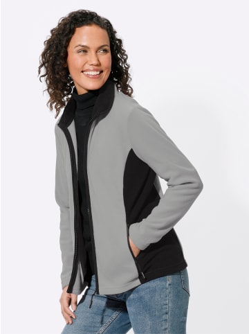 WITT WEIDEN Fleecejacke in steingrau-meliert