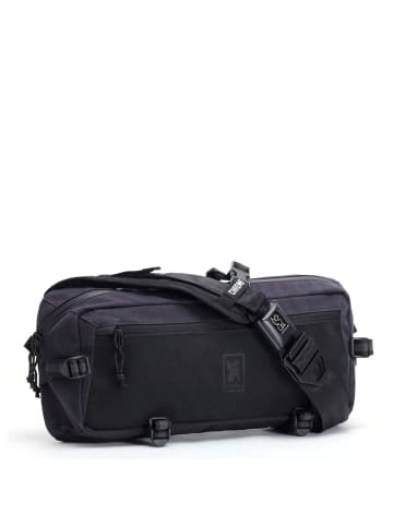 CHROME Kadet Nylon 9 - Umhängetasche 43 cm (steel blue) in black canvas leather