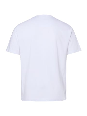 Men Plus Kurzarm T-Shirt in schneeweiß