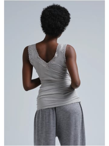 Seamless Basic Top Cotton Lacey in Grey