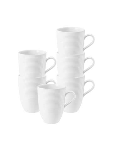 Seltmann Weiden 6er Set Kaffeebecher Beat Color Glaze 350 ml in Perlgrau