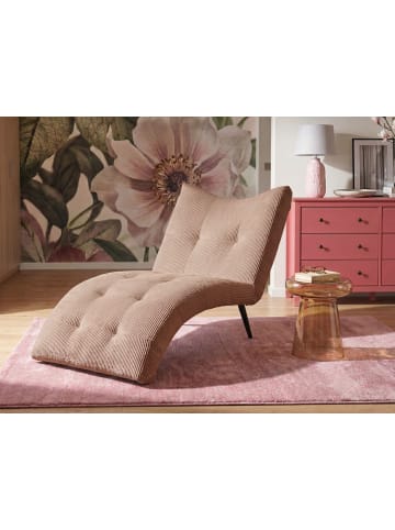 Beliani Chaiselongue QUILLY in Beige/Schwarz - (W) 83 x (H) 97 x (L) 153 cm