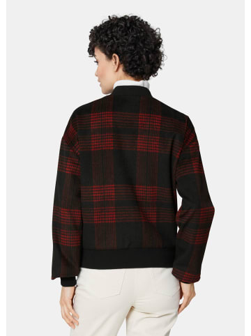 MADELEINE Bomberjacke mit coolem Karomuster in schwarz / johannisbeere