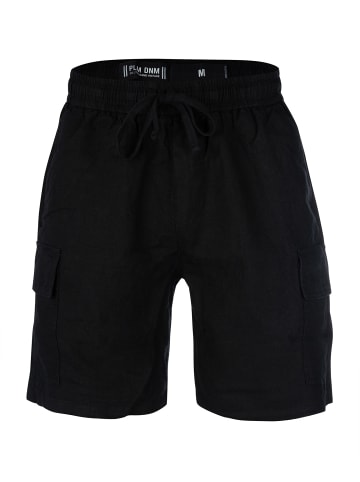 Poolman Shorts Leinen Cargoshorts Linen Trail in Black