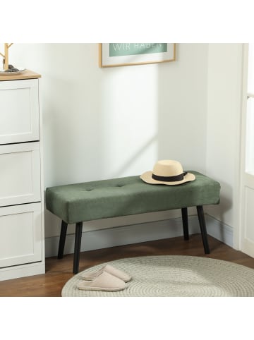 HOMCOM Sitzbank-100L x 36B x 45H cm-Grün