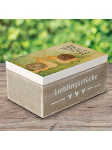 Mr. & Mrs. Panda Aufbewahrungsbox Schnecken Liebe Design mit Spruch in Weiß