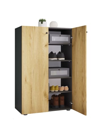ebuy24 Schuhschrank LonaXL5DT anthrazit Anthrazit 70 x 39 cm