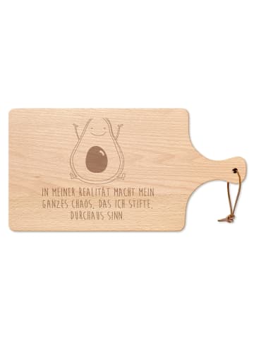 Mr. & Mrs. Panda Küchenbrett Avocado Glücklich mit Spruch in Transparent