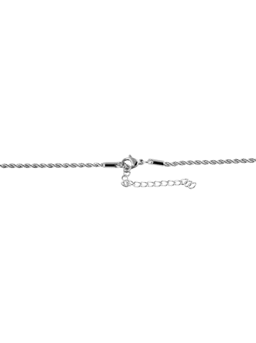Adeliás Unisex Halskette – Kordelkette aus Edelstahl 40 cm in silber
