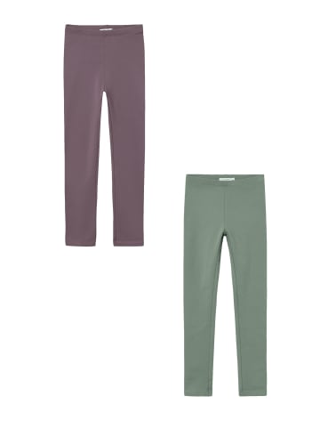 name it Leggings 2er-Set Regular Fit weich bequem Basic in Altrosa