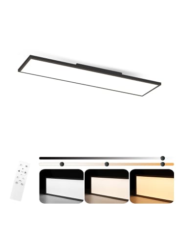 ZMH Deckenleuchte LED in schwarz L 120cm Lang flach Dimmbar 40W Modern