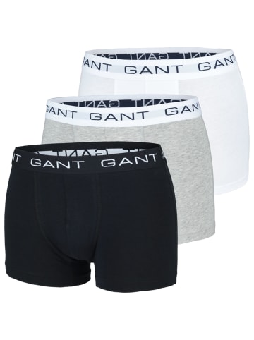 Gant Boxershorts 3er Pack in schwarz grau weiß