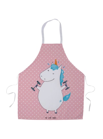 Mr. & Mrs. Panda Kellner Schürze Einhorn Fitness ohne Spruch in Rot Pastell