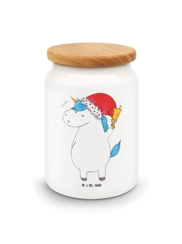 Mr. & Mrs. Panda Vorratsdose Einhorn Weihnachtsmann ohne Spruch in Weiß