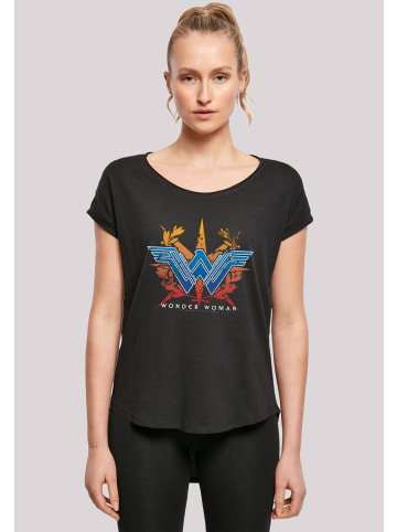 F4NT4STIC Long Cut T-Shirt DC Comics Wonder Woman Wreath Logo in schwarz