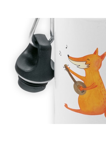 Mr. & Mrs. Panda Trinkflasche Fuchs Gitarre ohne Spruch in Weiß