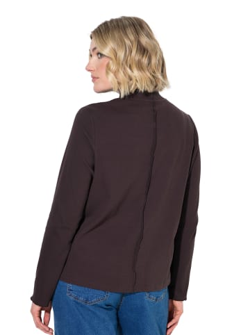 Ulla Popken Langarmshirt in mahagoni