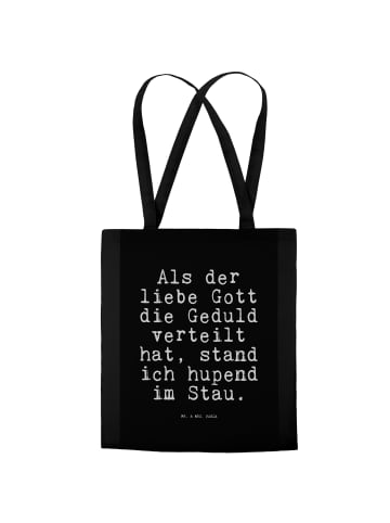 Mr. & Mrs. Panda Einkaufstüte Als der liebe Gott... mit Spruch in Schwarz
