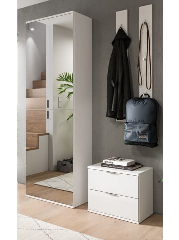 Inn.Furn Garderobe Set 4-teilig weiß Hochglanz 128 cm, Flurgarderobe mit 9 Fächern