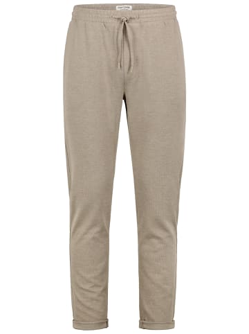 Eight2Nine Casual Freizeithose elastischer Bund Kordelzug in Beige-2