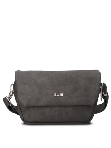 Zwei Mademoiselle MH40 - Umhängetasche 25 cm (nubuk-black) in nubuk-stone