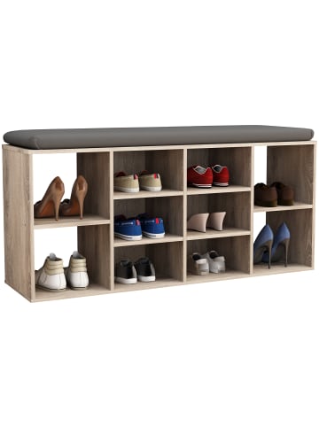 VCM  Holz Regal Schuhschrank Schuhregal Hinsol S in Sonoma-Eiche