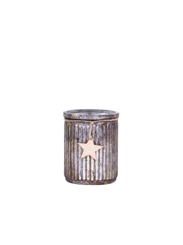 Chic Antique Teelichthalter Stern in Antique Mokka