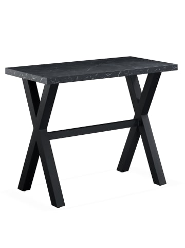 DUBI Möbel Bartisch LOTTE in Marmor-Optik - (B)120 x (H)105 x (T)60 cm
