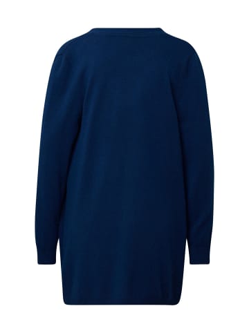 GOLDNER Kurzgröße:  Langarm Feinstrick-Cardigan in royalblau