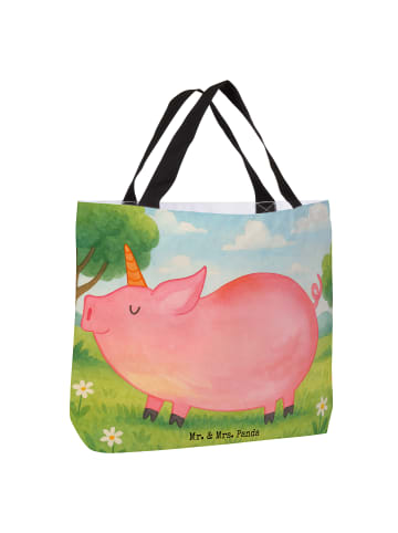 Mr. & Mrs. Panda Strandtasche Einhorn Schwein Design ohne Spruch in Weiß