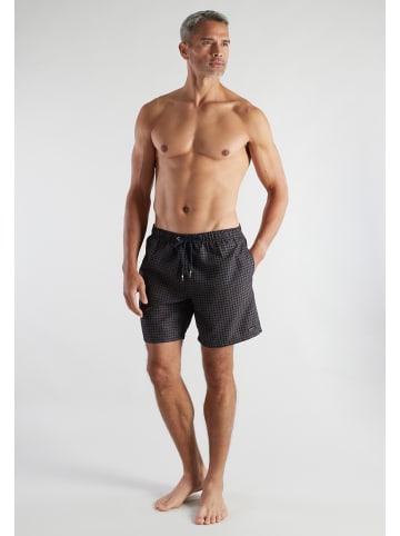 Bugatti Badeshorts Amalfi in schwarz-dunkel-Minimal