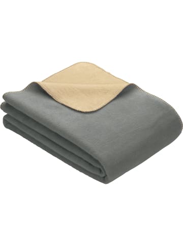 Erwin Müller Baumwollmischung Wohndecke Matera in grau/sand