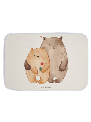 Mr. & Mrs. Panda Badteppich Bären Liebe ohne Spruch in Weiß