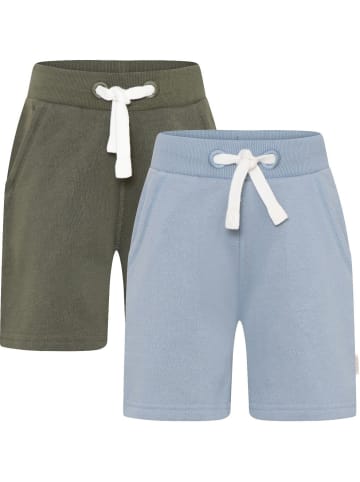 Minymo Kinder Sweat Pants "Basic 53-Sweat short (2-pack)" in Blau