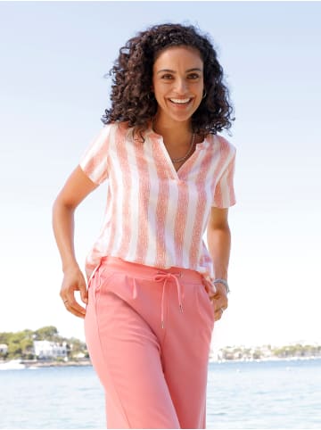 WITT WEIDEN Kurzarmbluse in flamingo-weiß