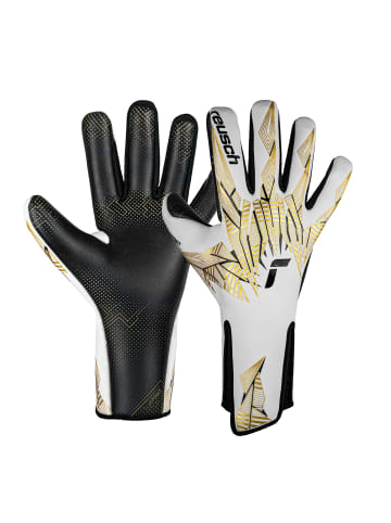 Reusch Torwarthandschuh Pure Contact GluePrint Strapless in 1131 white / gold / black