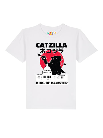 wat? Apparel T-Shirt Catzilla in Weiß