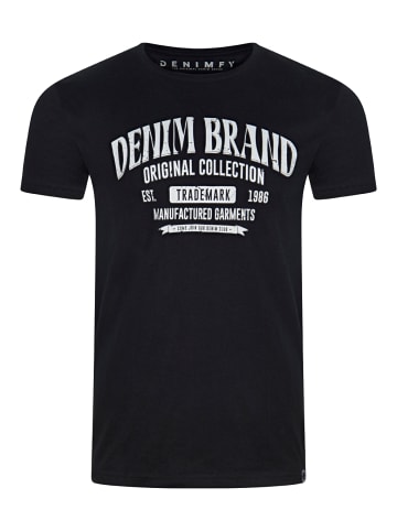 DENIMFY T-Shirt DFNuri in Schwarz