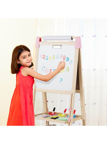 COSTWAY Standtafel von 3 bis 8 Jahren in Rosa