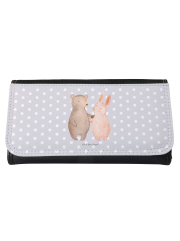 Mr. & Mrs. Panda Wallet Bär und Hase Umarmen ohne Spruch in Grau Pastell