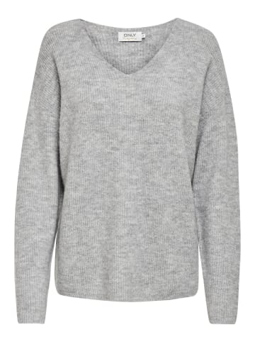 ONLY Strickpullover in Light Grey Melange 1