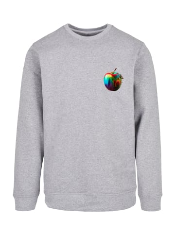 F4NT4STIC Sweatshirt Colorfood Collection - Rainbow Apple in grau meliert