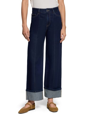 Zero  Used Look-Jeans mit Biesen Style Witney in Dark Blue Denim