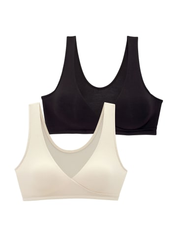 PETITE FLEUR Still-BH in puder+schwarz