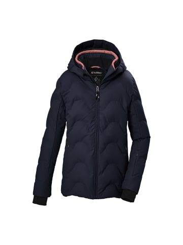 Ski-Steppjacke mit Kapuze in Blau3044