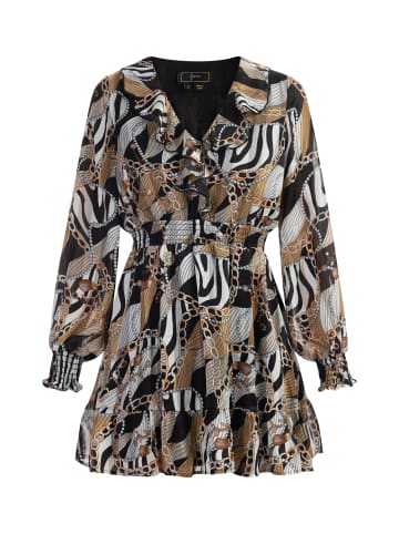 faina Damen Kleid in Schwarz Mehrfarbig