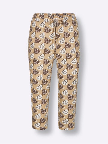 WITT WEIDEN Capri-Hose in camel-schoko-bedruckt