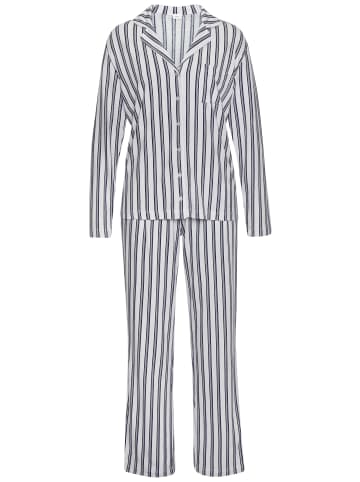 s.Oliver Pyjama in schwarz - weiß - gestreift