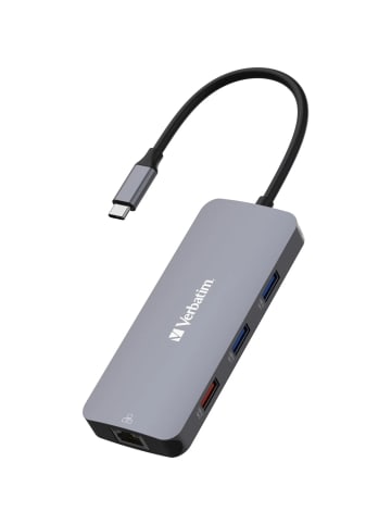 COFI 1453 Pro Multiport-Hub, 9 Port, 3x USB 3.2-A, 2x USB 3.2-C, USB-C Kabel in Grau